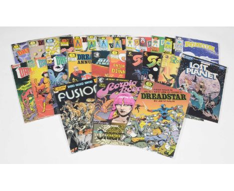 Dreadstar, No's. 1-5, 8-11, and later issues and first annuals; Scorpio Rose, No. 1; and other comics by Epic and Eclipse.  (