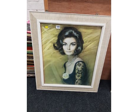 ORIGINAL MID CENTURY FRAMED LOUIS SHABNER PORTRAIT PRINT