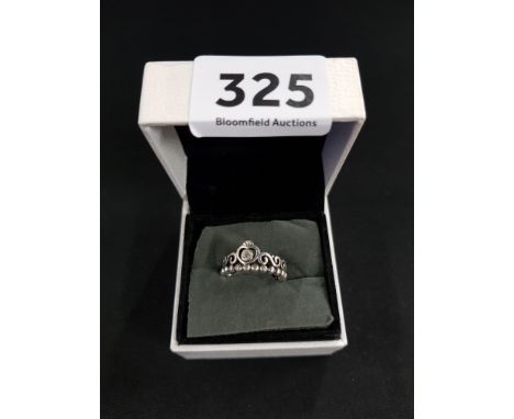 SILVER PANDORA CROWN RING 