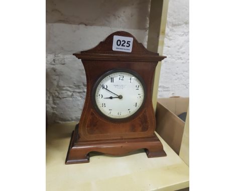 EWARDIAN INLAID MANTLE CLOCK 