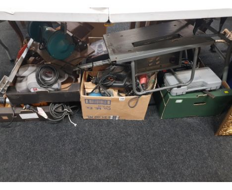 4 BOXES OF TOOLS TO INCLUDE POWER TOOLS 