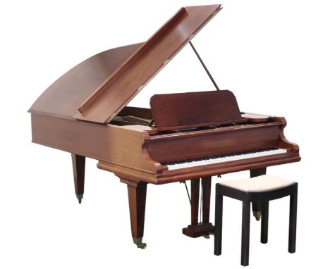 AN EARLY 20TH CENTURY MAHOGANY C. BECHSTEIN, BERLIN VA OVERSTRUNG GRAND PIANO 19564 with accompanying stool, piano with lid c