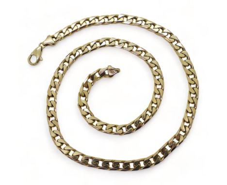 A 9CT CURB LINK NECKLACE solid construction, width of the chain 5.6mm, length 52cm, weight 55.7gms Condition Report:light gen