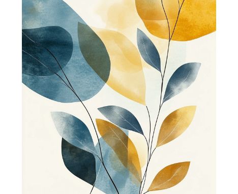 Amara LEAF (Né en 1987)Golden lieves of tranquility, 2020.Epreuve digitale en couleurs sur papier d'art 250mg. Signé et numér