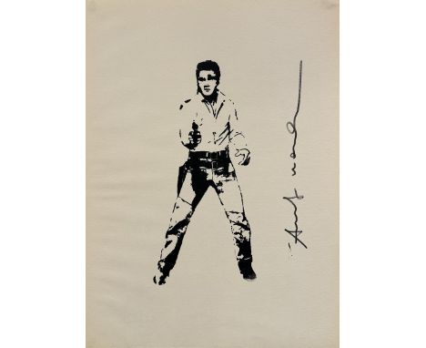 Andy WARHOL (1928-1987), D’Après.Elvis Presley.Monotype sur papier, signé au marqueur vers la droite. Cachet de la signature 