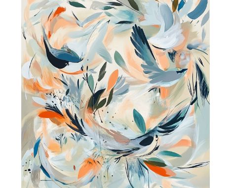 Chioma OKONKWO (Né en 1992)Dancing with the breeze,2021.Sérigraphie couleur sur papier Sommerset 300mg.Signée et numérotée pa