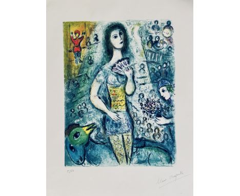 Marc CHAGALL (1887-1985), D’Après.Sans titre.Lithographie sur papier vélin. Porte une signature en bas à droite au crayon.Num