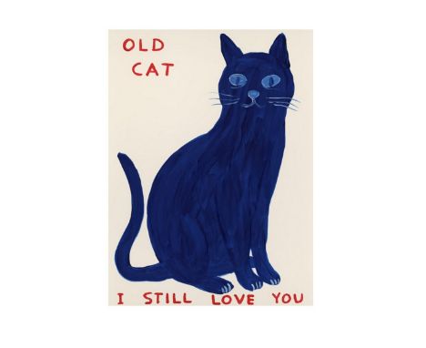 DAVID SHRIGLEY (NE EN 1966) Old Cat Sérigraphie en couleurs sur papier. Monogrammée, datée et numérotée sur 125 exemplaires a