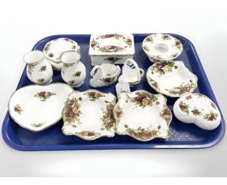 A Royal Albert Old Country Roses part tea and dinner set (twenty six pieces)  CONDITION REPORT: Comprising : teapot, hot wate