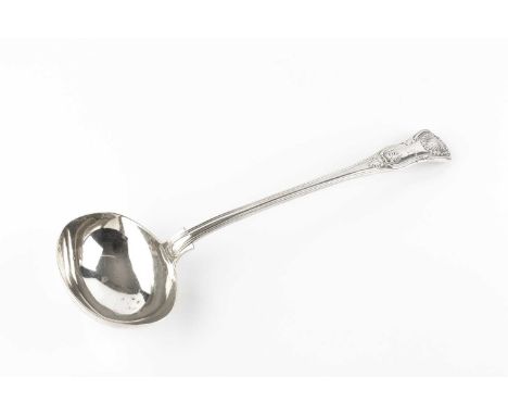 A George IV silver King's pattern soup ladle, by William Eaton, London 1829, 34.5cm long, 10oz.