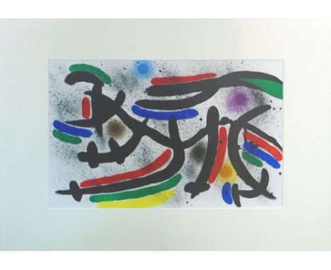 JOAN MIRO (Spanish, 1893-1983), 'Untitled Abstract', lithograph in colours, printed by Maeght, 31cm x 48cm, framed.