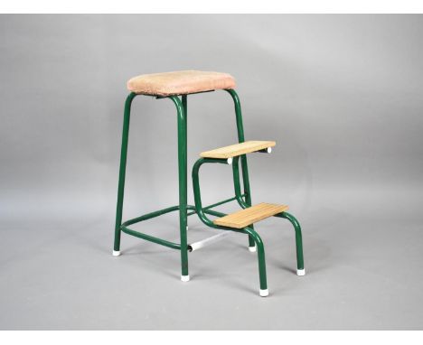A Metal Framed Step Stool 
