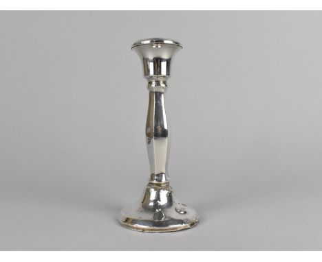 A Silver Candlestick, Filled, Birmingham Hallmark, 16cm high 