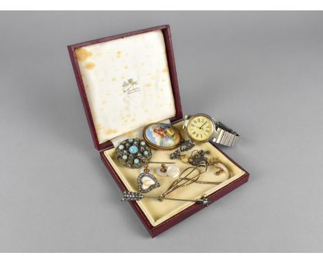 A Collection of Various Antique and Vintage Costume Jewellery to include Mother of Pearl Studs, Continental Silver  Arrow Cra