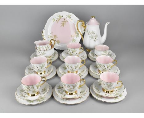 A Royal Albert Braemar Pattern Service  to Comprise Seven Cups, Nine Saucers, Nine Side Plates, Coffee Pot, Cake Plate, Two S