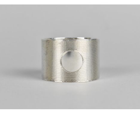 A Silver Napkin Ring by Edward Barnard &amp; Sons Ltd, with Engine Turned Decoration (Not Monogrammed), 61g 