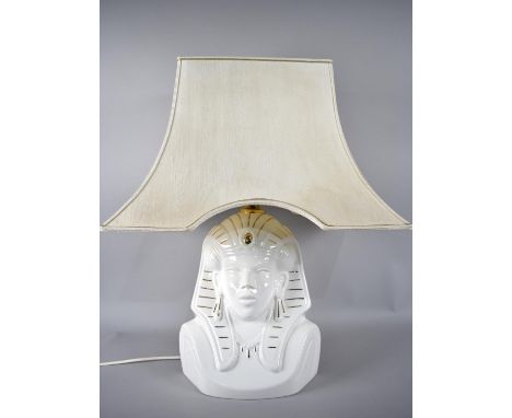 A Modern Novelty table Lamp, Tutankhamun with Shade, 58cms High Overall 