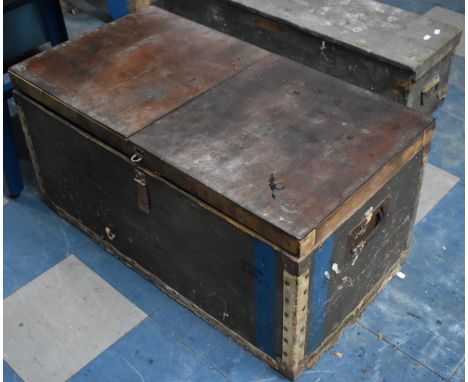 A Vintage Ammunition Box Converted to Tool Box, 87cms Wide 
