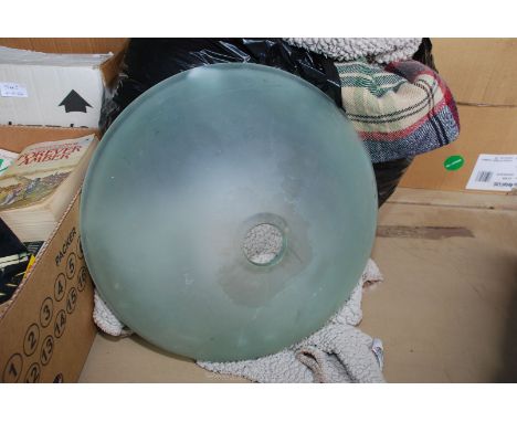 A glass wash basin, 20'' diameter.