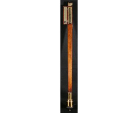 19th century Joseph Somalvico & Son of London mahogany stick barometer