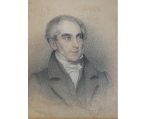 A framed and glazed oleograph of a portrait of a gentleman, indistinctly signed and dated in plate. H.43 W.39cm 