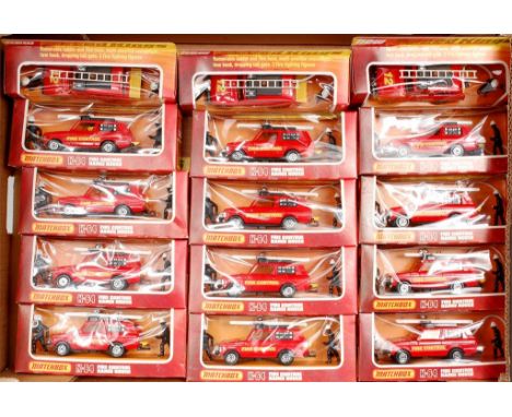 Matchbox Speed Kings K-64 Fire Control Range Rover Group, 15 boxed as issued examples, in the original window boxes with smal