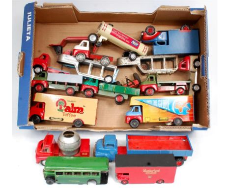 Collection of Brimtoy and other British Tinplate and diecast models, to include Brimtoy Milk Tanker, Brimtoy Liquid Oxygen Lo