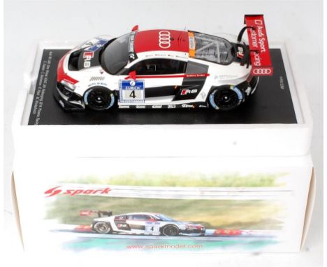 Spark Models 1/18th scale model of a Audi R8 LMS Ultra 24H Nurburgring 2014, appears as issued in the original polystyrene pa