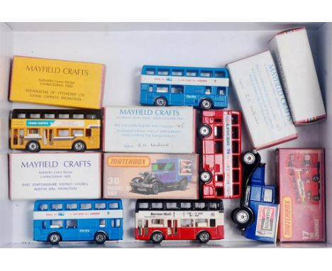 Matchbox Superfast Promotional and Standard Issue Group, to include No.17 The Londoner with Toon Carpets Livery, with Mayfiel
