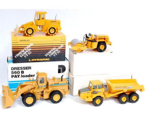 Conrad, NZG and Supermini 1/50th scale construction vehicle group, 4 boxed examples to include Conrad No.2420 Dresser 560B Pa