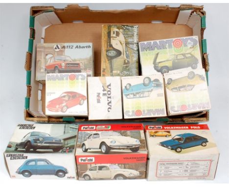 Polistil 1/25th scale diecast group, 10 boxed examples, some boxes with tape repairs, examples to include Fiat 500L, Citroen 