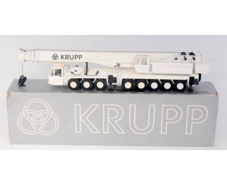 Conrad No.2077, 1/50th scale model of a Krupp 250T 8 Axle Mobile Crane, finished in white, in the original polystyrene box wi