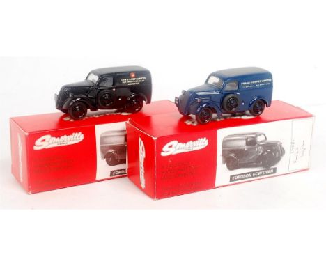 Somerville Models 1/43rd scale Fordon 5 CWT Van Group, 2 boxed examples, to include one dark blue and grey with "Frank Cooper