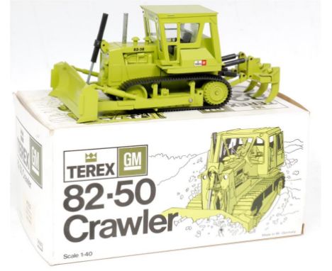 NZG 1/40th scale No.164 model of a Terex 82-50 Crawler, finished in green with black tracks, with GM decals, in the original 