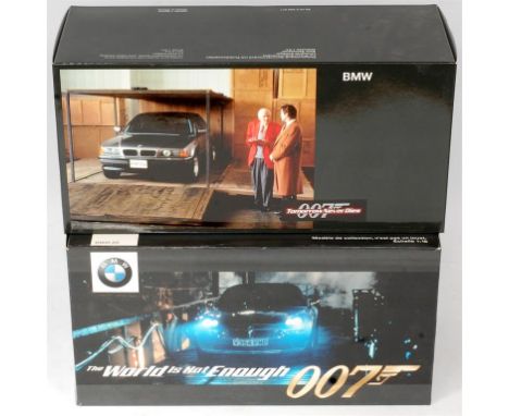 Minichamps (UT Models) Mixed Scale James Bond 007 Diecast Group, to include 1/24th scale model of a BMW 750iL from Tomorrow N