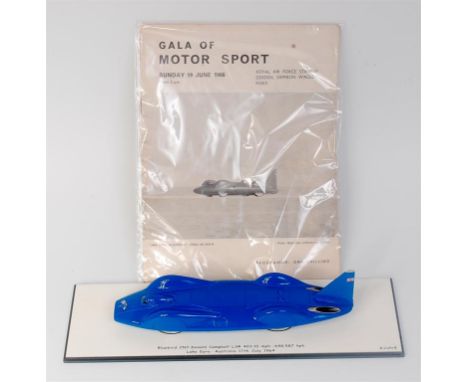 Bizarre BZ264 Bluebird CN7 1964, 1/43rd scale resin model, on display plinth with script, sold with a copy of Gala of Motor S