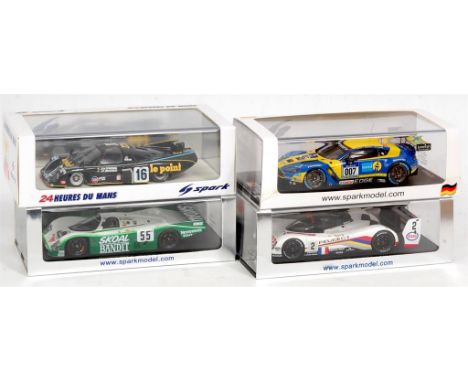 Spark Models 1/43rd scale resin Le Mans and ADAC Racing Group, 4 cased examples, to include Porsche 962 No.55 Le Mans 1984, R