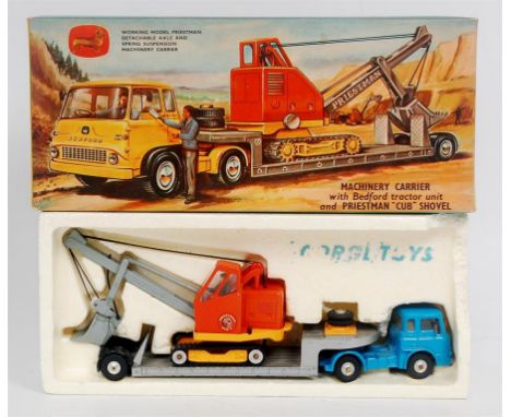 Corgi Toys, gift set 27 Priestman shovel on machinery carrier, comprising of 1128 Priestman luffing shovel and 1131 Bedford l