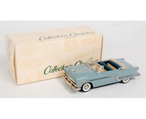 Collectors Classics of Argentina, 1/43rd scale white metal model of a Ford 1953 Top Down, light blue body with cream interior