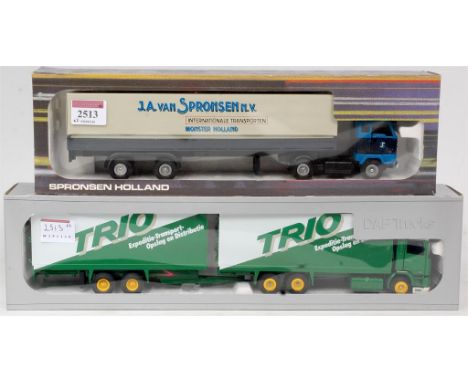 Tekno 1/50th scale Road Transport Group, 2 boxed examples, to include a "Trio Transport" DAF 95 Rigid with combination Drawba