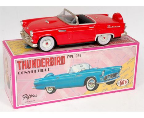 Fifties of Japan, tinplate model of a Thunderbird Type 1956 Convertible, finished in red, in the original box, appears as iss