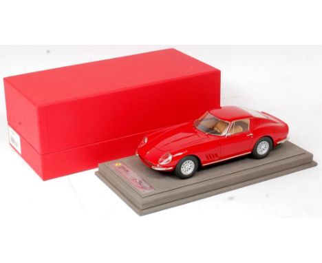 BBR Models of Italy, 1/18th scale model of a Ferrari 275 GTB, finished in red and limited edition 190/250, loss to window wip