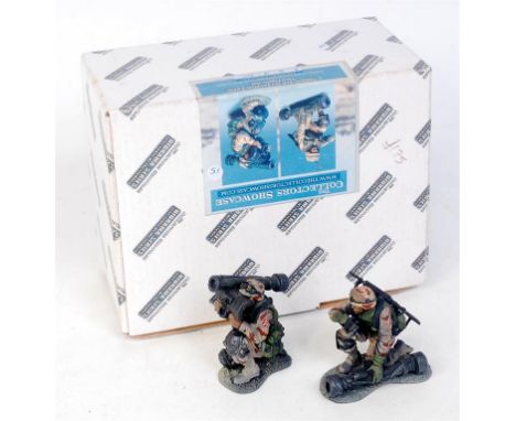 Collectors Showcase 70mm Pewter Figure Group, Modern US Army Set, number CS00233 3rd ID Javelin Team (M-BVG)