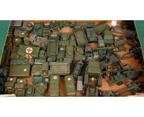 Collection of mixed loose Military Diecasts, to include Corgi, Dinky, Matchbox and others, to include VW US Personnel Van, Co