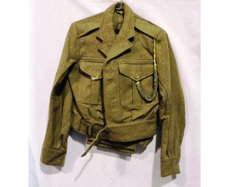1949 British Army battledress tunic and trousers. P&amp;P Group 2 (£18+VAT for the first lot and £3+VAT for subsequent lots) 