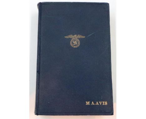 Mein Kampf by Adolf Hitler, 1936 edition in German, named to MA Avis. P&amp;P Group 1 (£14+VAT for the first lot and £1+VAT f