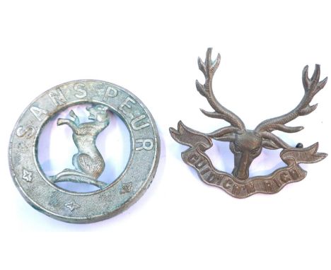 Two Seaforth Highlanders glengarry badges. P&amp;P Group 1 (£14+VAT for the first lot and £1+VAT for subsequent lots) 