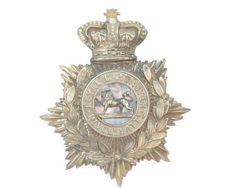 Royal Lancaster 1st Volunteer Battalion Victorian helmet plate. P&amp;P Group 1 (£14+VAT for the first lot and £1+VAT for sub