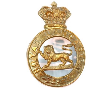 Royal Lancaster Regiment Victorian cap badge. P&amp;P Group 1 (£14+VAT for the first lot and £1+VAT for subsequent lots) 