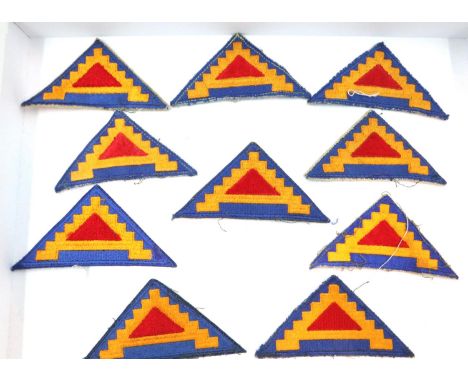 Five pairs of American Vietnam War period embroidered 7th Army division patches. P&amp;P Group 1 (£14+VAT for the first lot a